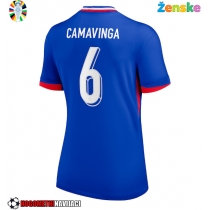 Ženske Nogometnih dresov Francija Eduardo Camavinga #6 Domači EP 2024 Kratki rokavi